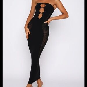 white fox black cut out dress knock off